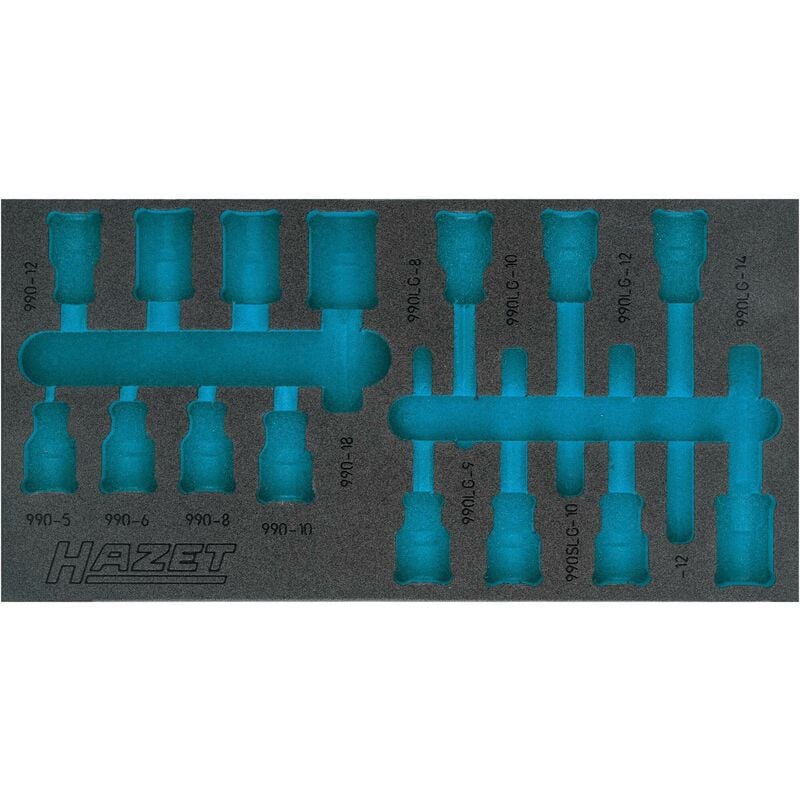 foto del prodotto hazet alloggiamento in espanso morbido bicomponente 163 482l l x p 342 mm x 172 mm