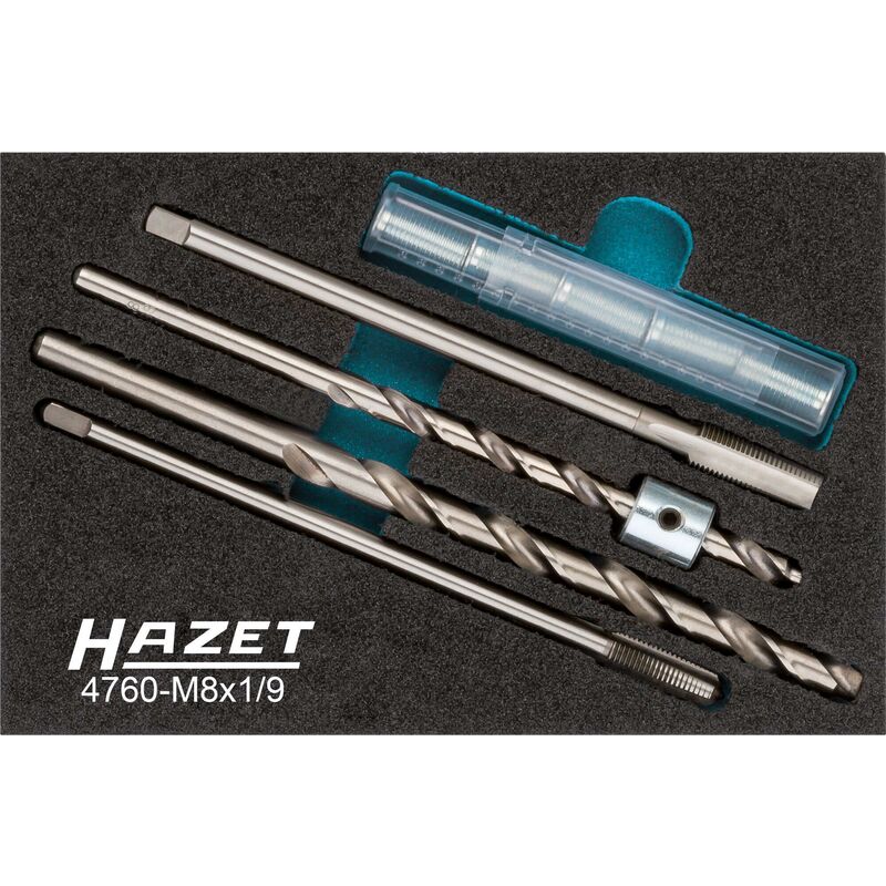 foto del prodotto hazet assortimento per riparazioni candelette ad incandescenza 4760 m8x1 9 9 pezzi
