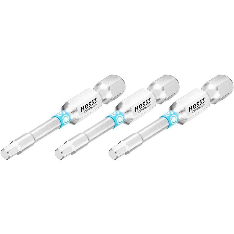 foto del prodotto hazet bit 2204nslg 3 3 attacco esagonale, massiccio, 1 4 di pollice 6,3 mm profilo esagonale interno 3 pezzi ac 3 mm