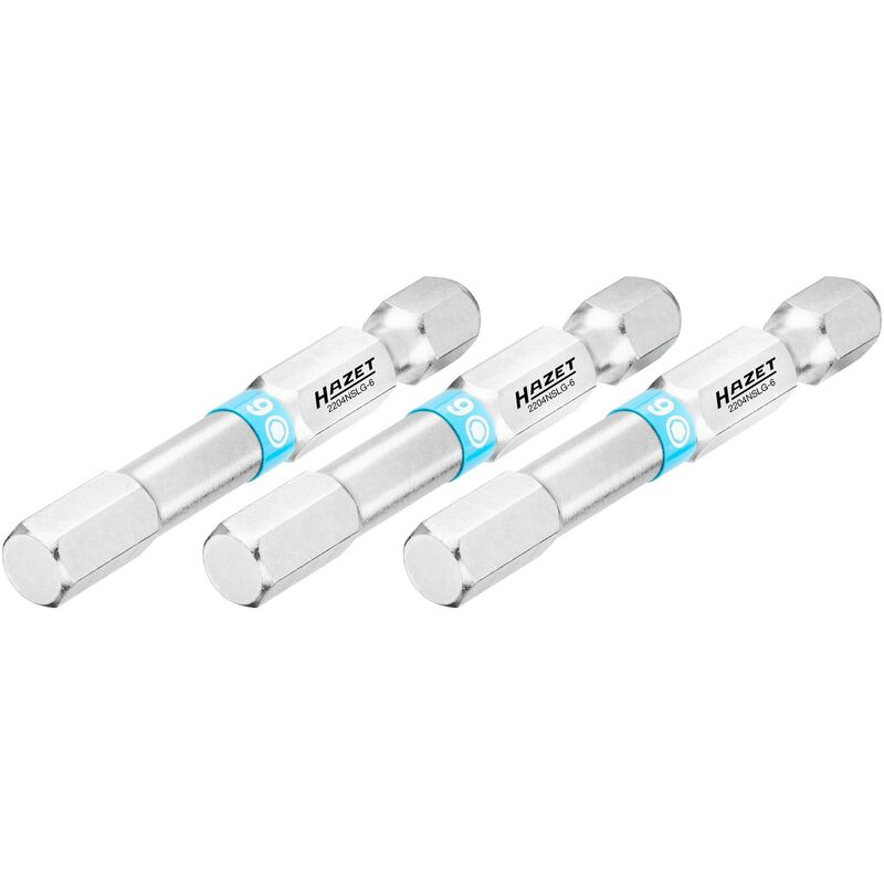 foto del prodotto hazet bit 2204nslg 6 3 attacco esagonale, massiccio, 1 4 di pollice 6,3 mm profilo esagonale interno 3 pezzi ac 6 mm