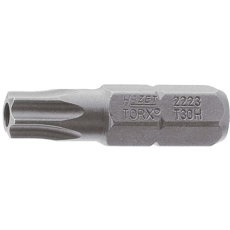 foto del prodotto hazet bit 2223 t20h attacco esagonale, massiccio, 1 4 di pollice 6,3 mm profilo torx tamper resistant ac t20h