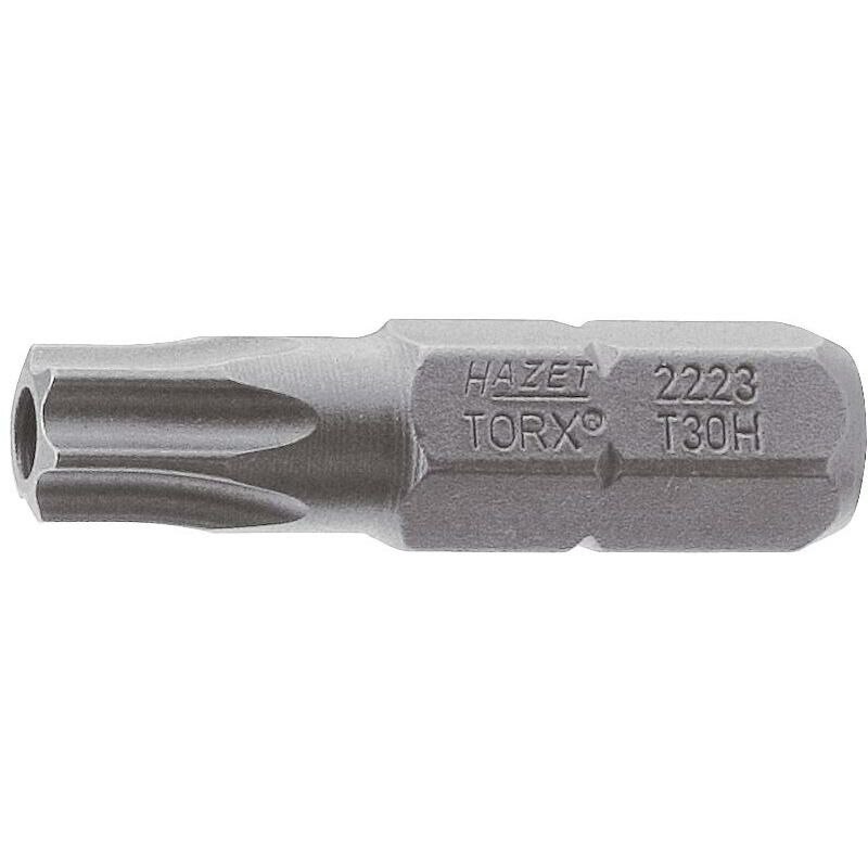 foto del prodotto hazet bit 2223 t8h attacco esagonale, massiccio, 1 4 di pollice 6,3 mm profilo torx tamper resistant ac t8h