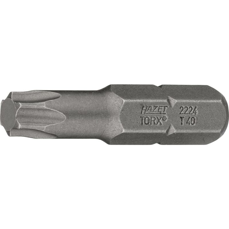 foto del prodotto hazet bit 2224 t40 attacco esagonale, massiccio, 5 16 di pollice 8 mm profilo interno torx ac t40