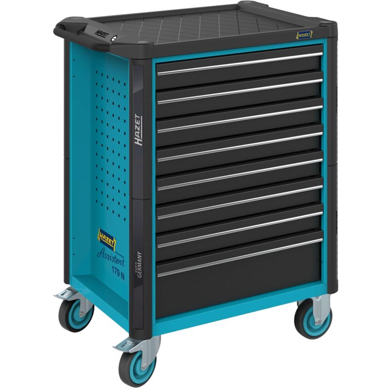 foto del prodotto hazet carrello portautensili assistente 179n 8 cassetti, bassi 7 x 81 x 522 x 398 mm cassetti, alti 1 x 166 x 522 x 398 mm