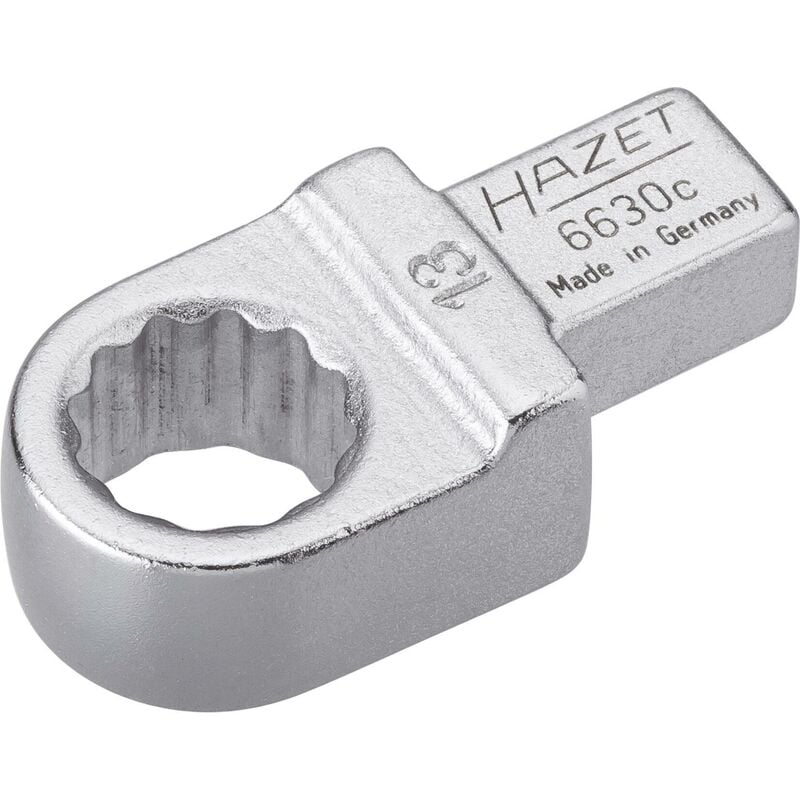 foto del prodotto hazet chiave ad anello ad innesto 6630c 13 attacco quadro ad innesto 9 x 12 mm, massiccio profilo trazione con doppio esagono esterno ac 13 mm