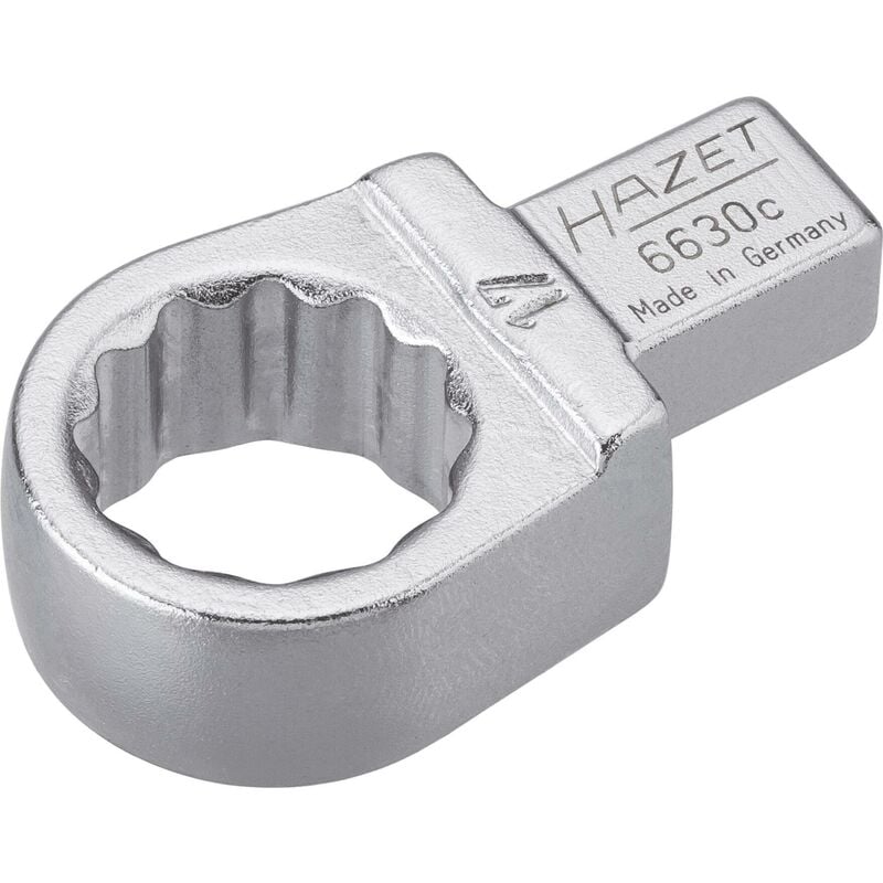 foto del prodotto hazet chiave ad anello ad innesto 6630c 17 attacco quadro ad innesto 9 x 12 mm, massiccio profilo trazione con doppio esagono esterno ac 17 mm