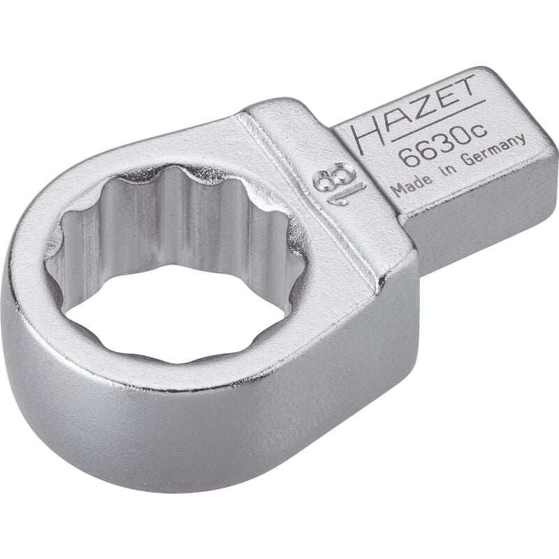 foto del prodotto hazet chiave ad anello ad innesto 6630c 18 attacco quadro ad innesto 9 x 12 mm, massiccio profilo trazione con doppio esagono esterno ac 18 mm