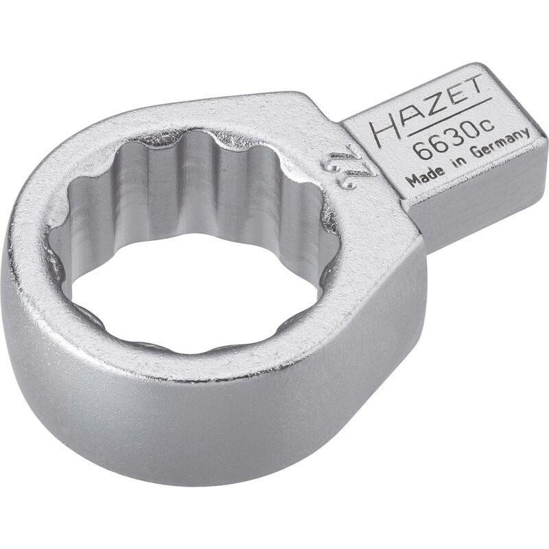 foto del prodotto hazet chiave ad anello ad innesto 6630c 22 attacco quadro ad innesto 9 x 12 mm, massiccio profilo trazione con doppio esagono esterno ac 22 mm