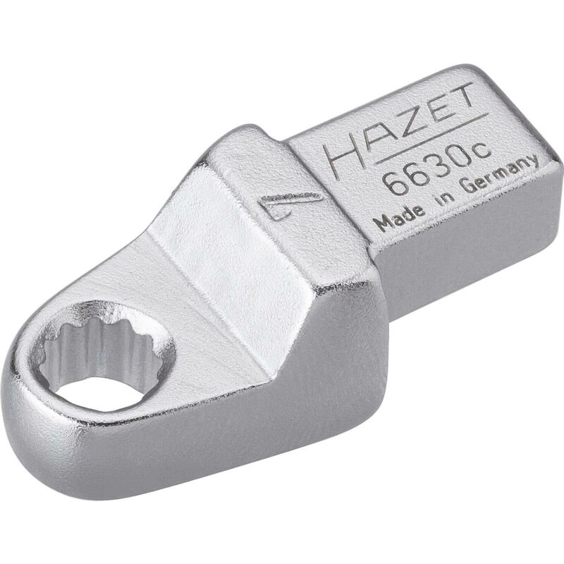 foto del prodotto hazet chiave ad anello ad innesto 6630c 7 attacco quadro ad innesto 9 x 12 mm, massiccio profilo trazione con doppio esagono esterno ac 7 mm