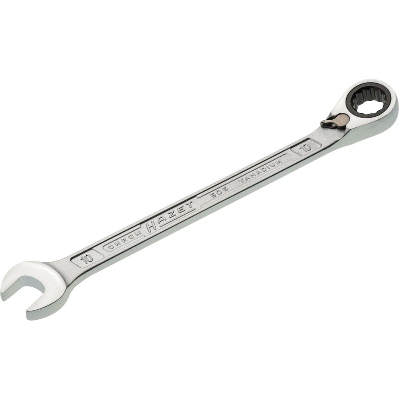 foto del prodotto hazet chiave combinata con cricchetto 606 10 profilo trazione con doppio esagono esterno ac 10 mm