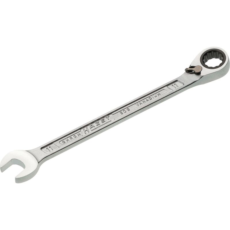 foto del prodotto hazet chiave combinata con cricchetto 606 11 profilo trazione con doppio esagono esterno ac 11 mm