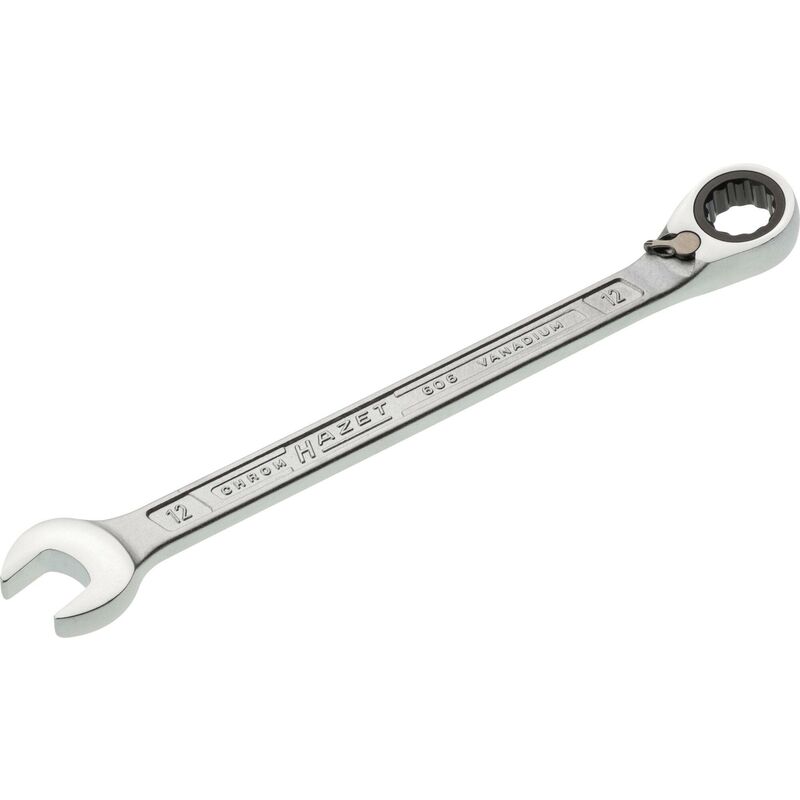 foto del prodotto hazet chiave combinata con cricchetto 606 12 profilo trazione con doppio esagono esterno ac 12 mm