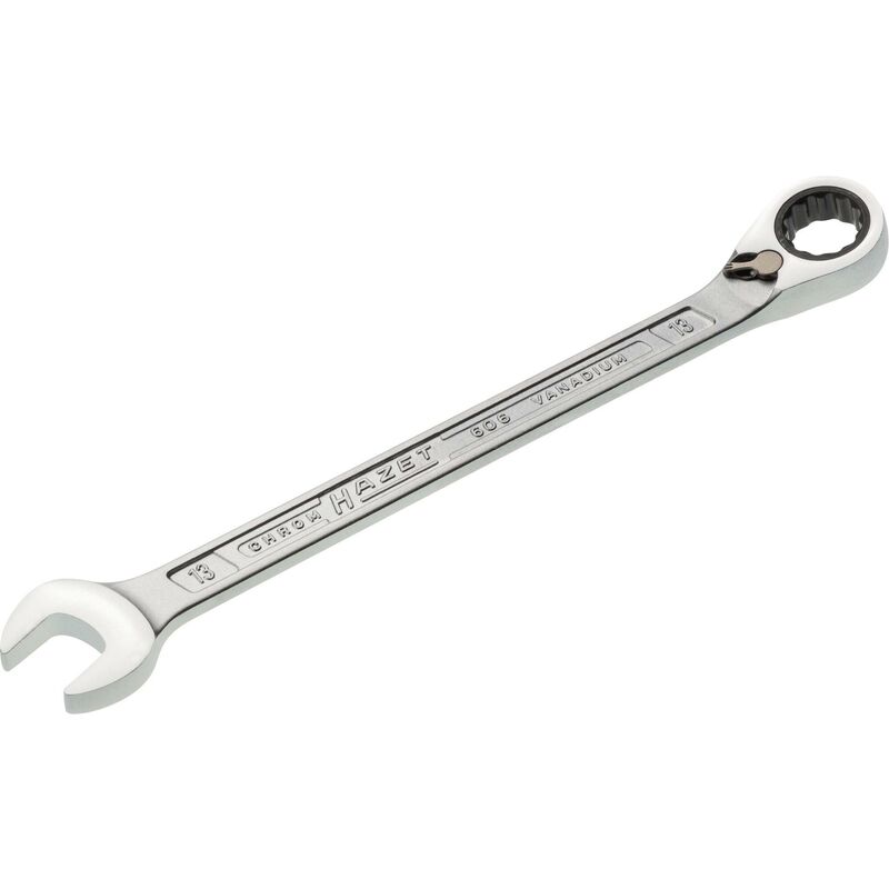 foto del prodotto hazet chiave combinata con cricchetto 606 13 profilo trazione con doppio esagono esterno ac 13 mm