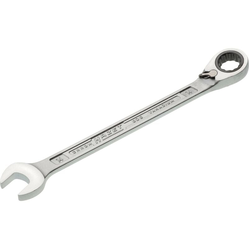 foto del prodotto hazet chiave combinata con cricchetto 606 14 profilo trazione con doppio esagono esterno ac 14 mm