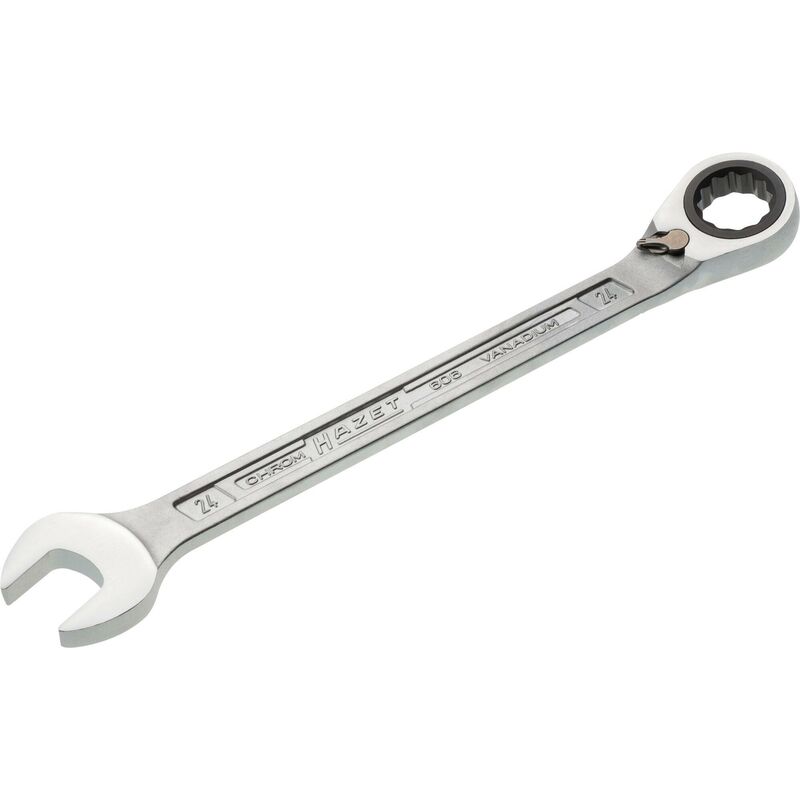 foto del prodotto hazet chiave combinata con cricchetto 606 24 profilo trazione con doppio esagono esterno ac 24 mm