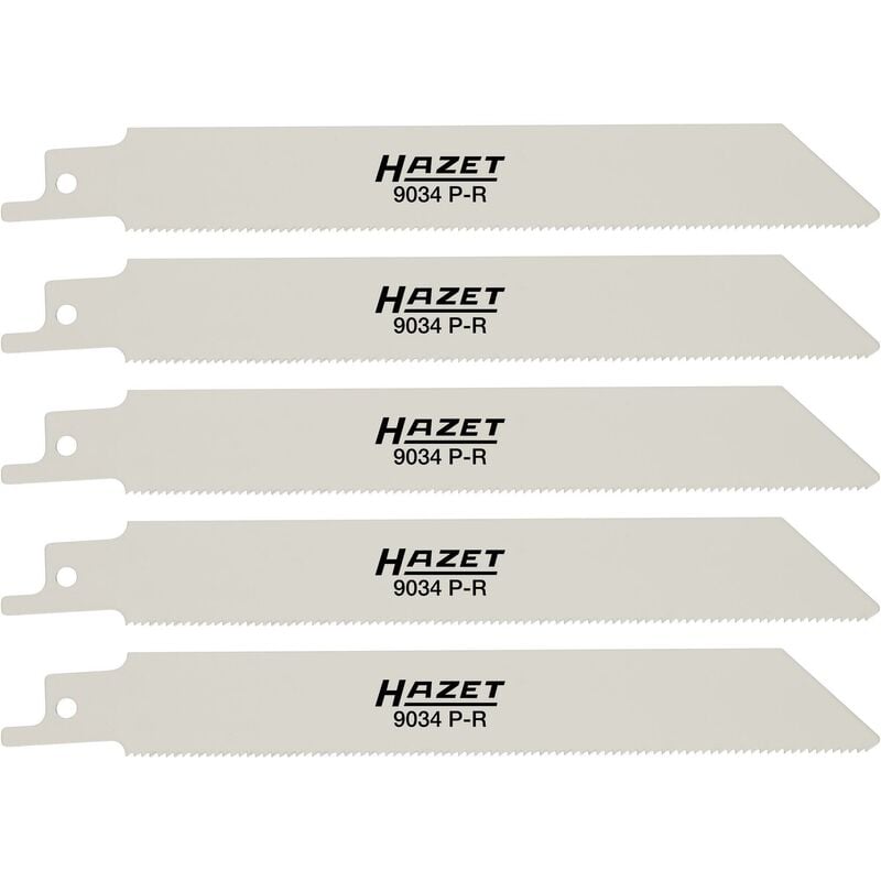 foto del prodotto hazet lame per seghetto alternativo reciproche 18 denti pollice dentatura smussata e ondulata lunghezza totale 153 mm 9034p r 5 