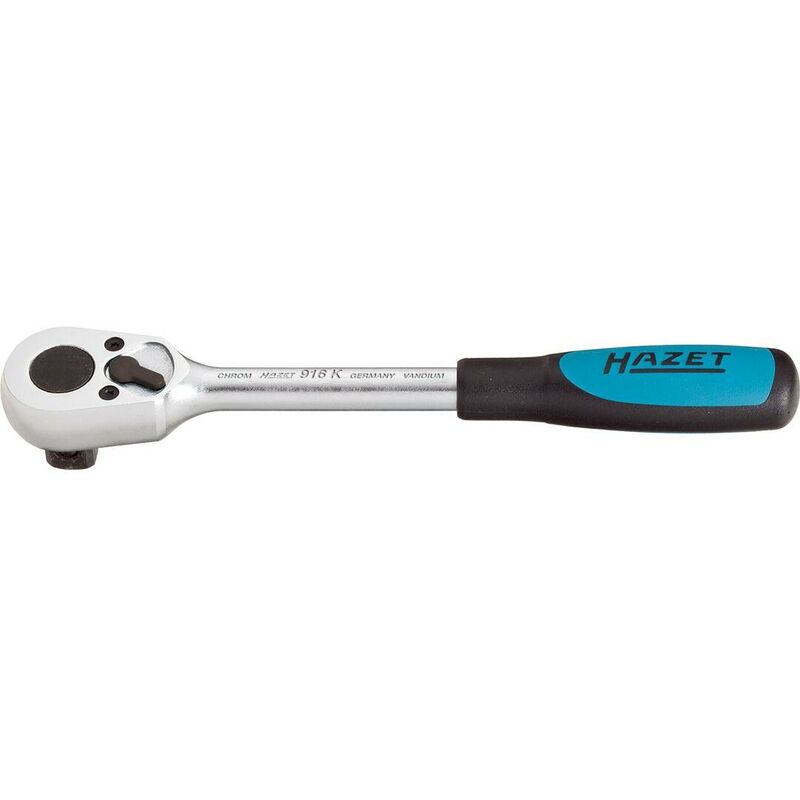 foto del prodotto hazet leva a cricchetto reversibile corta 916k attacco quadro, massiccio, 1 2 di pollice 12,5 mm lunghezza 199 mm