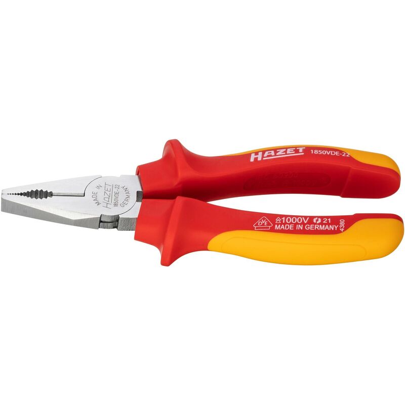 foto del prodotto hazet pinza universale con isolamento di protezione 1850vde 22 lunghezza 160 mm