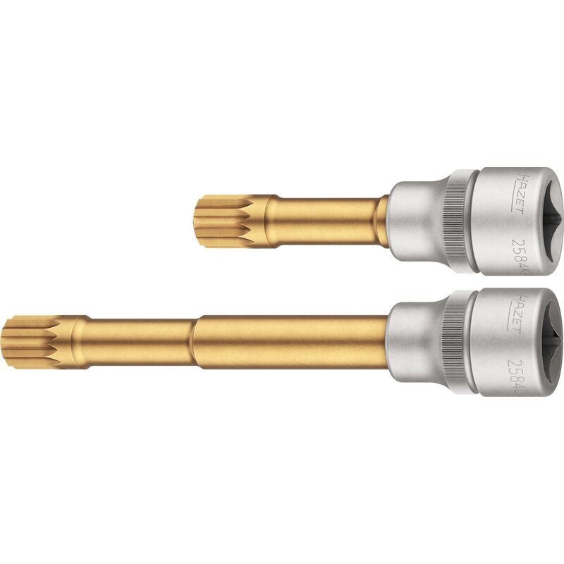 foto del prodotto hazet serie di inserti chiave a bussola per giraviti 2584 12 2 attacco quadro, cavo, 1 2 di pollice 12,5 mm profilo poligonale interno xzn 