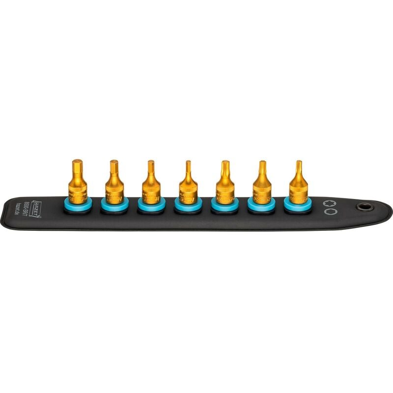 foto del prodotto hazet smartrail con 7 slot 8500 sr 7 attacco quadro, cavo, 1 4 di pollice 6,3 mm profilo interno torx , profilo esagonale interno 7 pezzi 