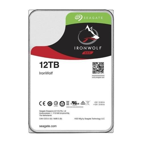 foto del prodotto hd seagate ironwolf sata3 12tb 3.5 7200 rpm 256mb cache 24x7 nas hdd st12000vn0008 gar. 3 anni