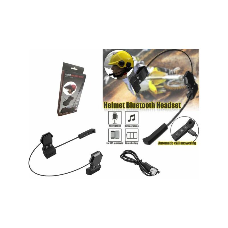 foto del prodotto headset kit microfono auricolare bluetooth wireless esterno casco moto bt9