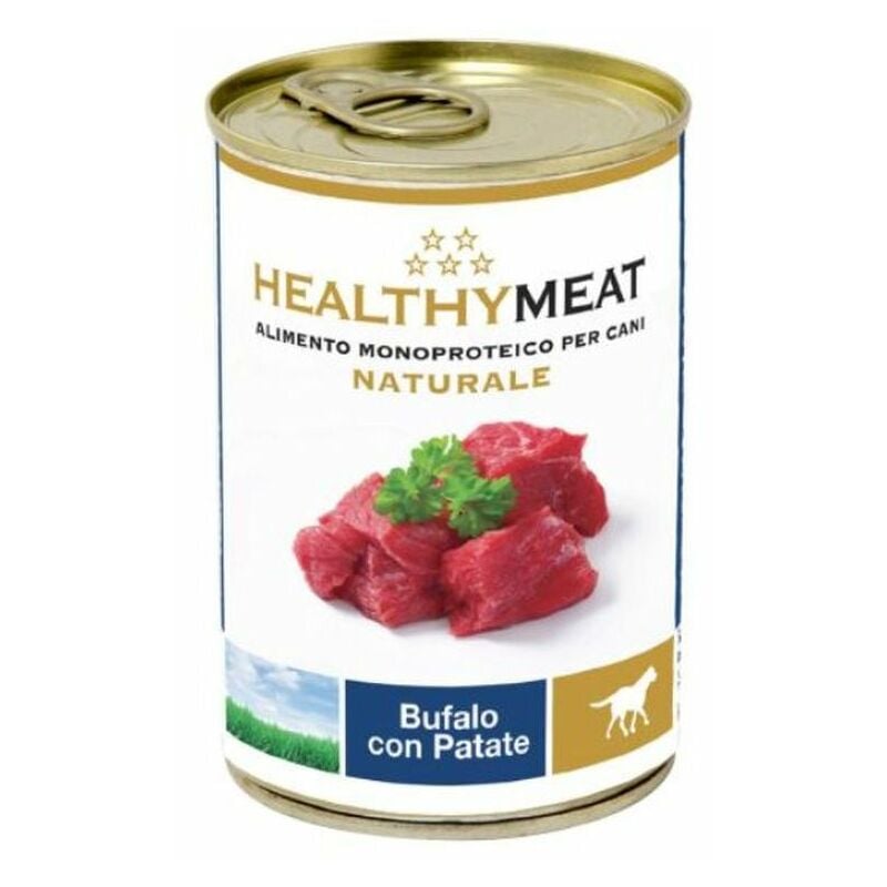 foto del prodotto healthy meat cane monoproteico pezzi di carne 400gr bufalo e patate