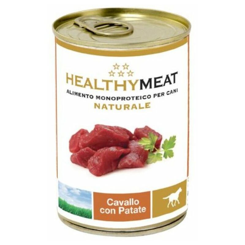 foto del prodotto healthy meat cane monoproteico pezzi di carne 400gr cavallo e patate