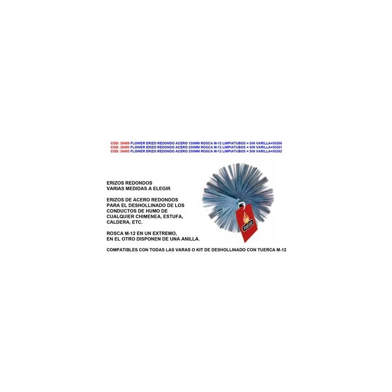 foto del prodotto hedgehog vase steel 150mm m 12 asta per scovolino con filettatura 50266