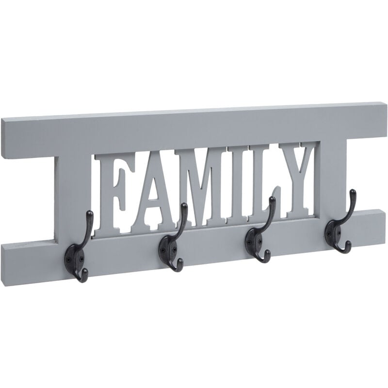 foto del prodotto hegele appendiabiti guardaroba shabby vintage hhg 987 family 60x21cm grigio blu