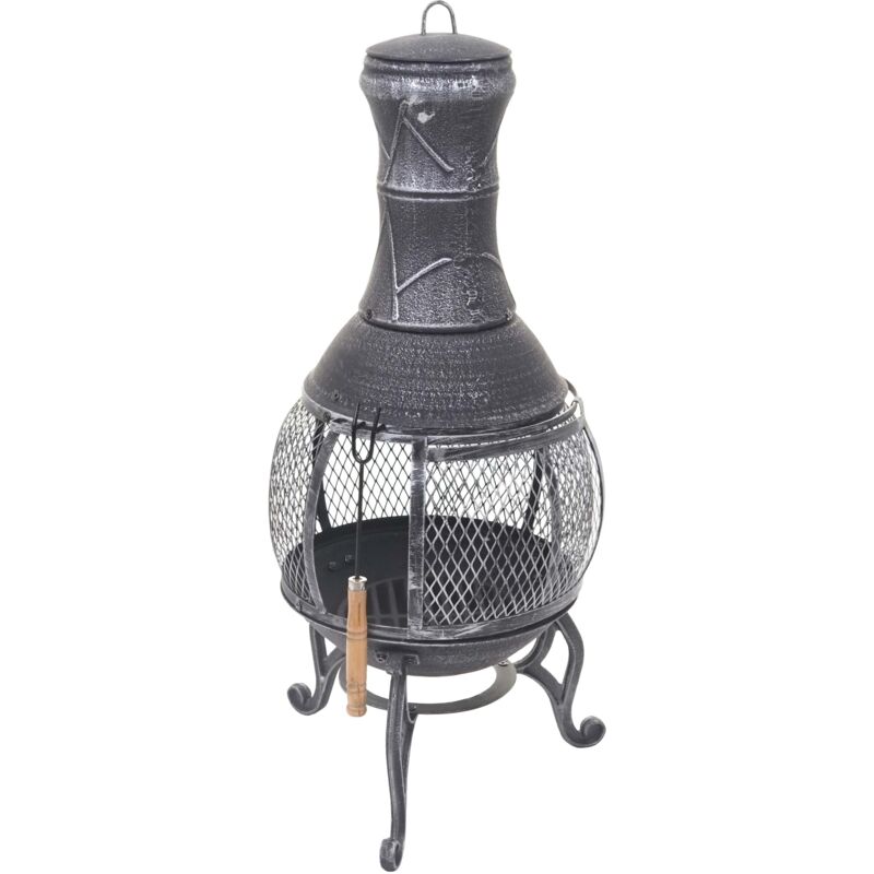 foto del prodotto hegele stufa braciere focolare decorativo per esterni hhg 352 42x42x91cm ghisa