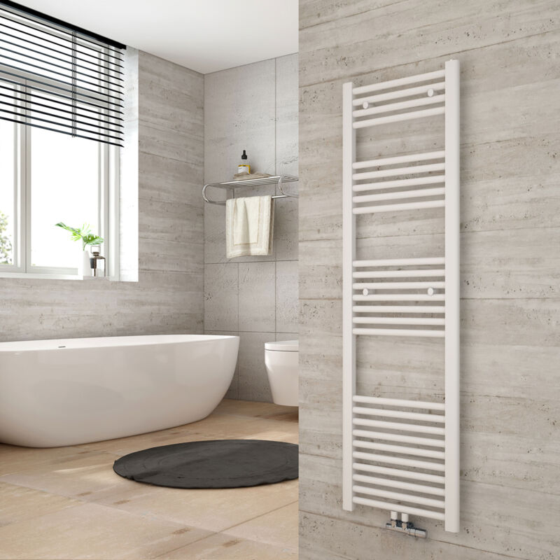 foto del prodotto heilmetz bagno radiatore asciugamani riscaldamento 1400 x 400 mm bianco radiatore asciugamani collegamento centrale scaldasalviette