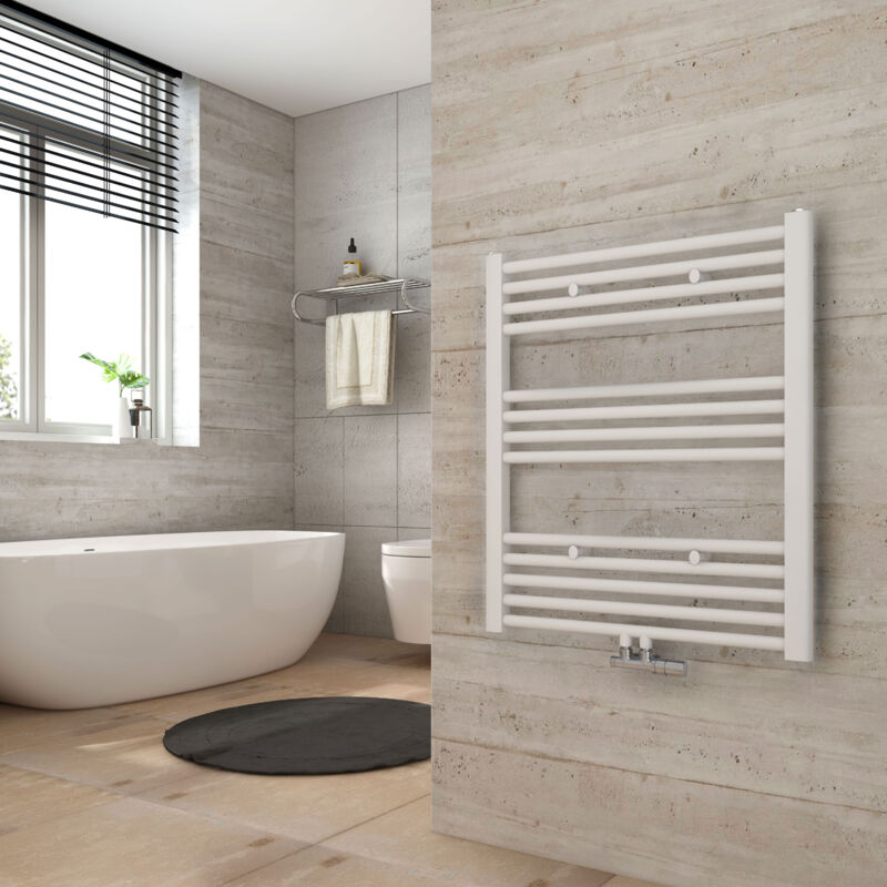 foto del prodotto heilmetz bagno radiatore asciugamani riscaldamento 700 x 600 mm bianco radiatore asciugamani collegamento centrale scaldasalviette