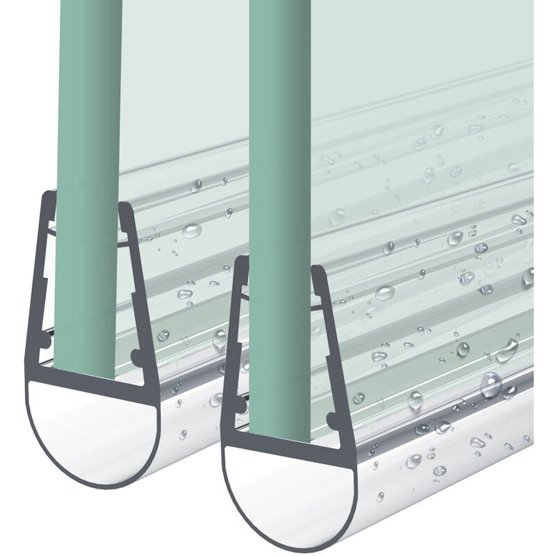 foto del prodotto heilmetz guarnizione doccia, guarnizione porta doccia di ricambio da 2 x 100 cm per porte doccia con spessore del vetro da 7 a 8 mm