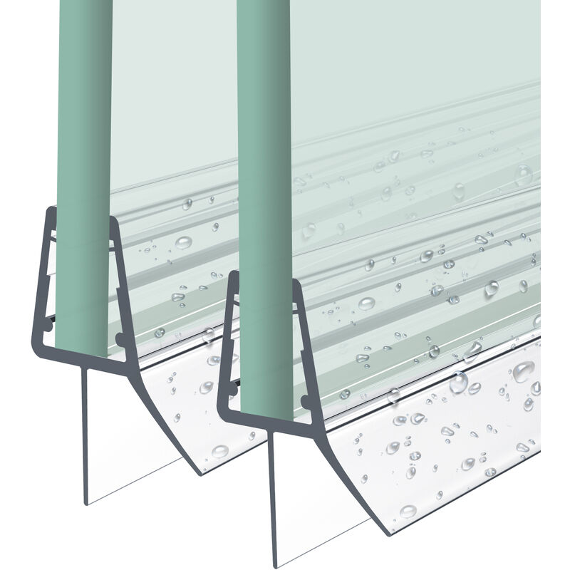 foto del prodotto heilmetz guarnizione doccia, guarnizione porta doccia di ricambio da 2 x 100 cm per porte doccia con spessore del vetro da 7 a 8 mm