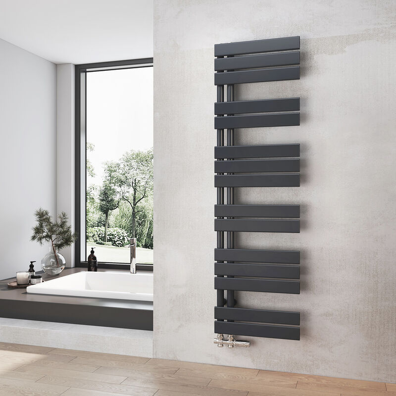 foto del prodotto heilmetz radiatore bagno antracite scaldasalviette 400 x 1385 mm radiatore bagno scaldasalviette