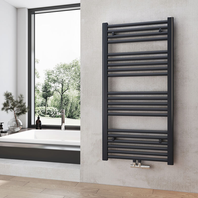 foto del prodotto heilmetz radiatore bagno asciugamano riscaldamento 1000 x 500 mm antracite radiatore asciugamano collegamento centrale scaldasalviette