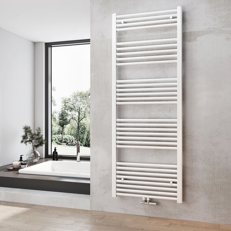 foto del prodotto heilmetz riscaldatore per bagno asciugatore riscaldamento 1600 x 600 mm bianco scaldasalviette connessione media scaldasalviette