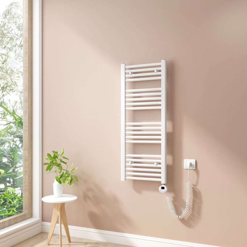 foto del prodotto heilmetz scaldasalviette elettrici con termostato di riscaldamento elettrico modalit timer e termostato, portasciugamani elettrico 100x40cm,