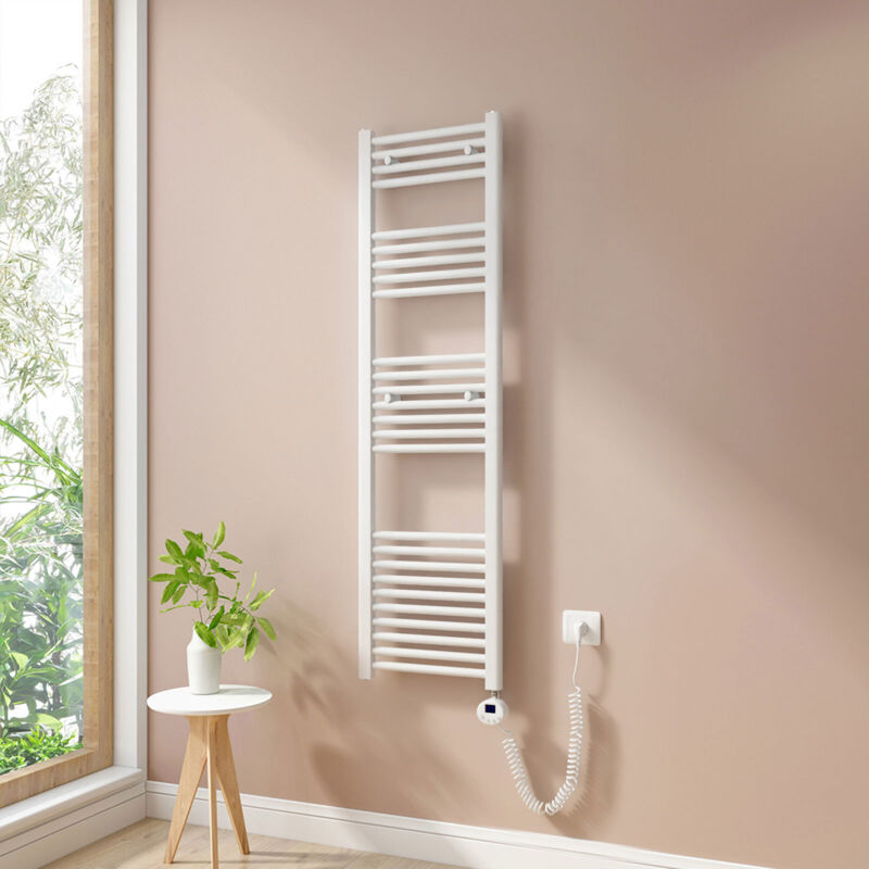 foto del prodotto heilmetz scaldasalviette elettrici con termostato di riscaldamento elettrico modalit timer e termostato, portasciugamani elettrico 140x40cm,