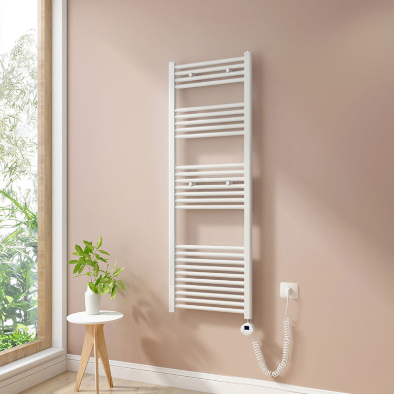 foto del prodotto heilmetz scaldasalviette elettrici con termostato di riscaldamento elettrico modalit timer e termostato, portasciugamani elettrico 140x50cm,