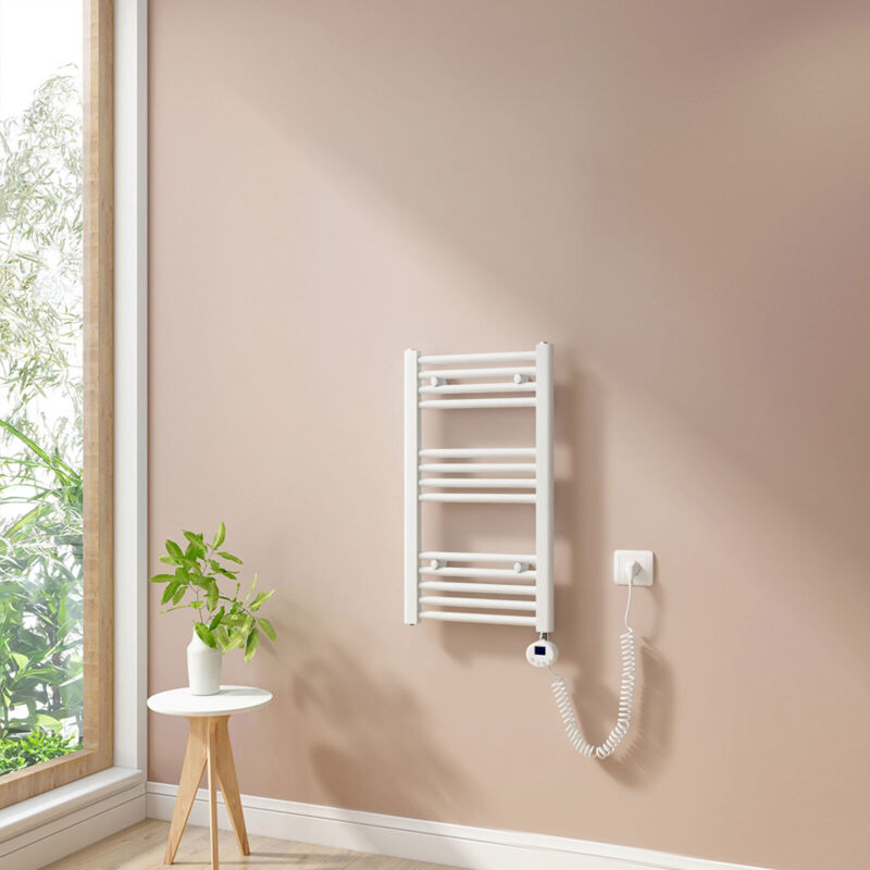 foto del prodotto heilmetz scaldasalviette elettrici con termostato di riscaldamento elettrico modalit timer e termostato, portasciugamani elettrico 70x40cm,