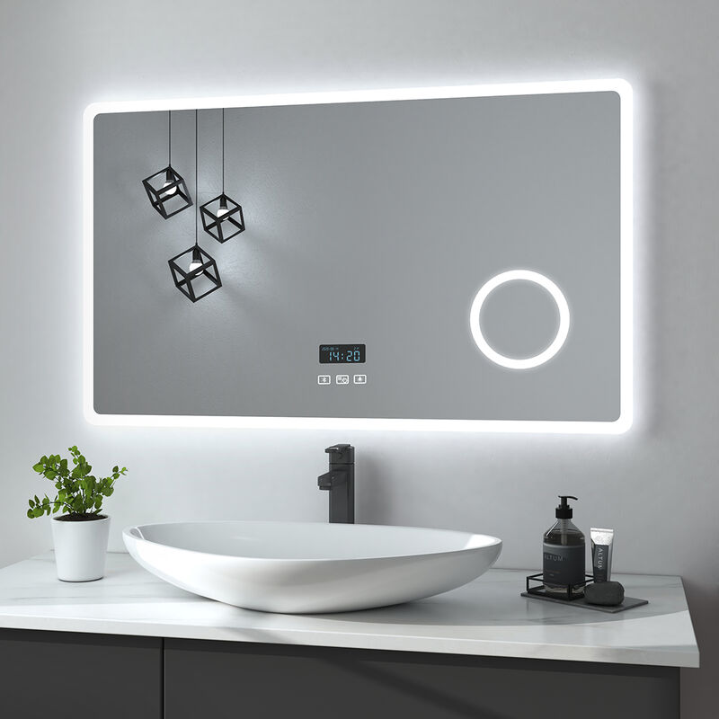 foto del prodotto heilmetz specchio da bagno con illuminazione specchio da parete specchio da bagno con illuminazione specchio da bagno a led ip44 a risparmio