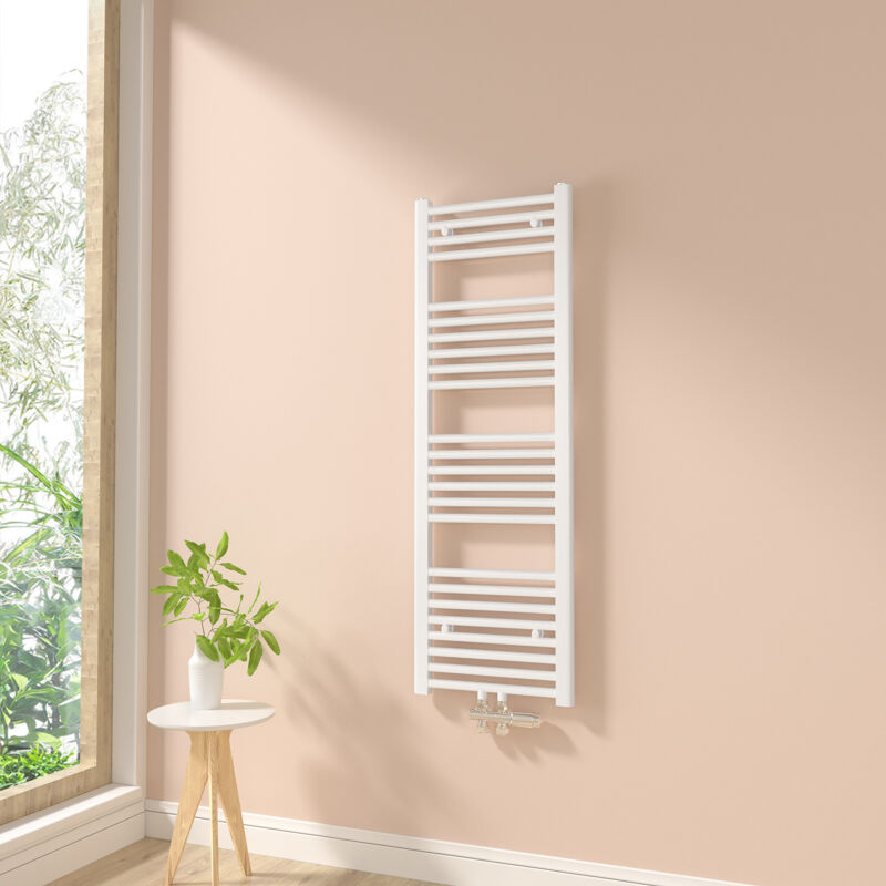foto del prodotto heilmetz termoarredo scaldasalviette bagno radiatore ad acqua calda non elettrico bianca 120x40cm 458w
