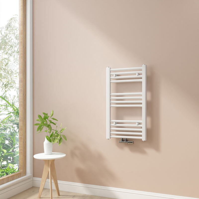 foto del prodotto heilmetz termoarredo scaldasalviette bagno radiatore ad acqua calda non elettrico bianca 70x40cm 238w