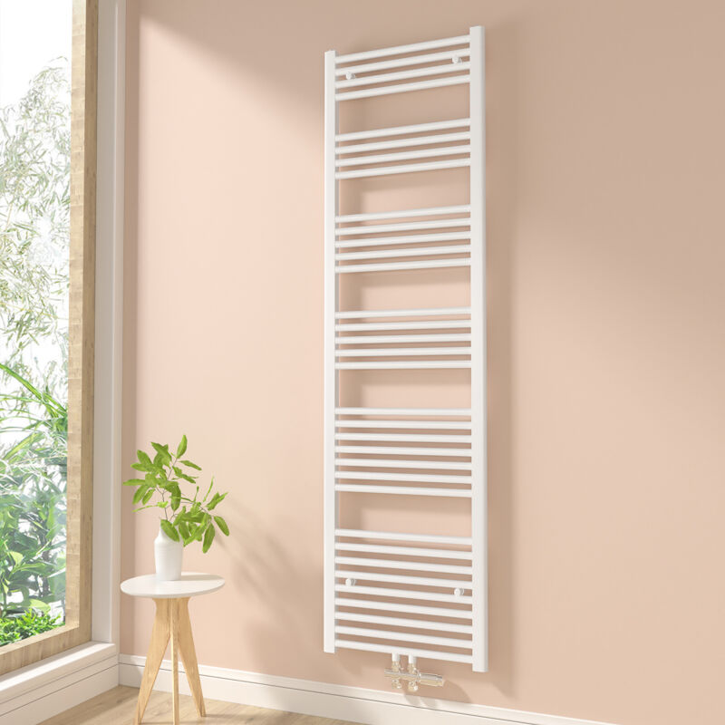 foto del prodotto heilmetz termoarredo scaldasalviette non elettrico bagno radiatore ad acqua calda bianca 180x50cm 780w