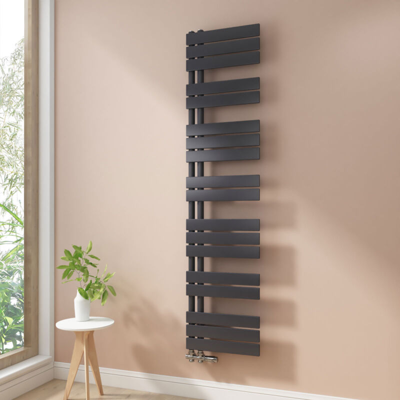 foto del prodotto heilmetz termoarredo scaldasalviette radiatore acqua calda design laterale verticale pannel scaldasalviette connessione antracite 1662 x 400 731w