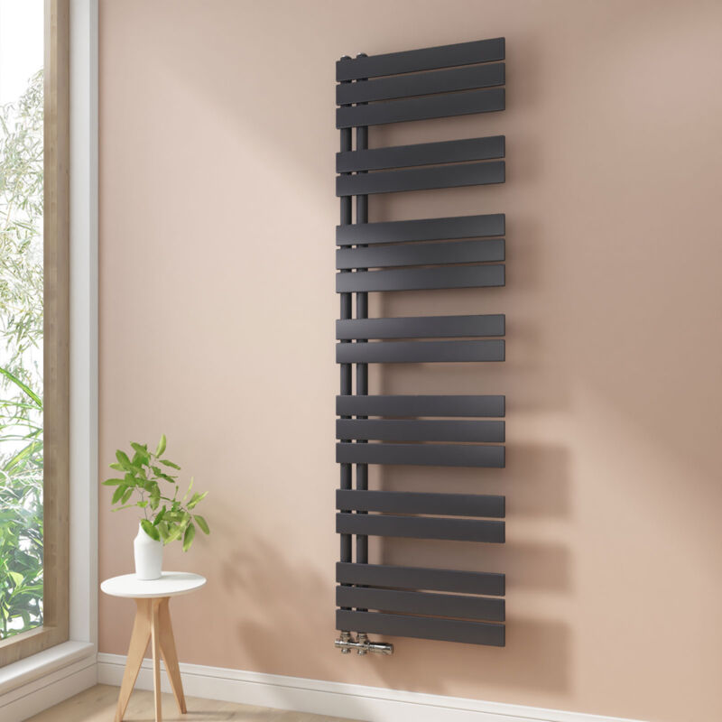 foto del prodotto heilmetz termoarredo scaldasalviette radiatore acqua calda design laterale verticale pannel scaldasalviette connessione antracite 1662 x 500 849w