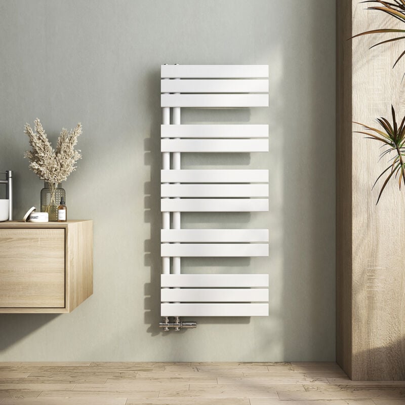 foto del prodotto heilmetz termoarredo scaldasalviette radiatore acqua calda design laterale verticale pannel scaldasalviette connessione bianca 1176 x 500 mm 573w