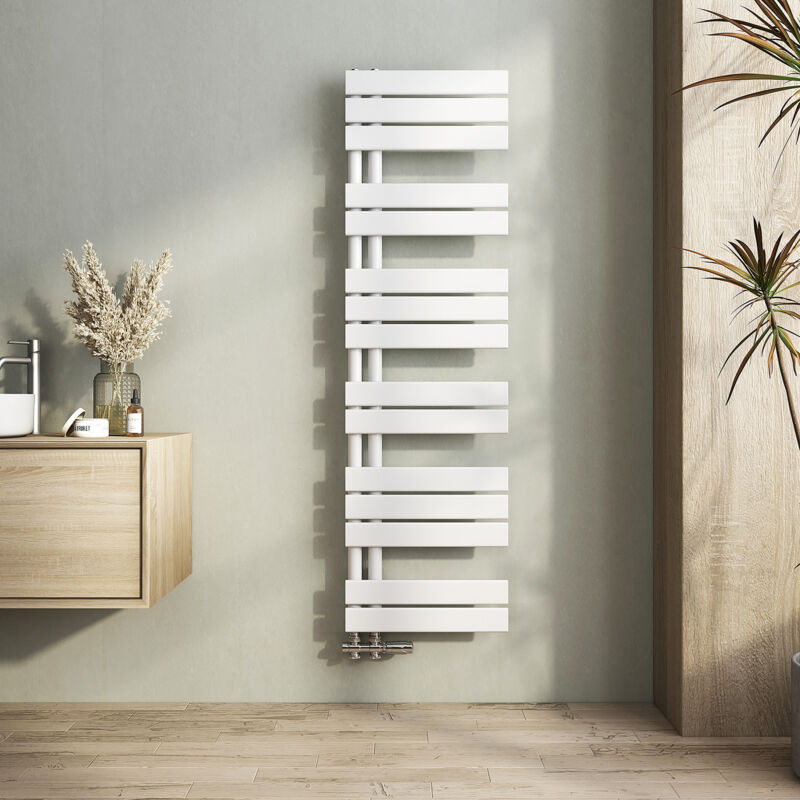 immagine 0 del prodotto heilmetz termoarredo scaldasalviette radiatore acqua calda design laterale verticale pannel scaldasalviette connessione bianca 1385 x 400 mm 570w
